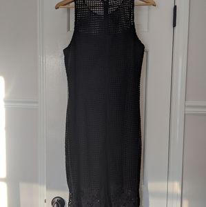 WHBM midi dress with ghost neckline